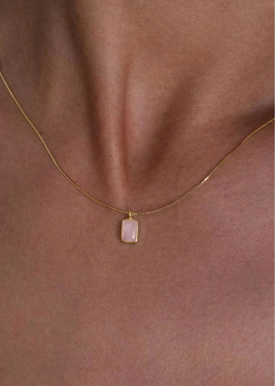Rose Quartz Flash Necklace
