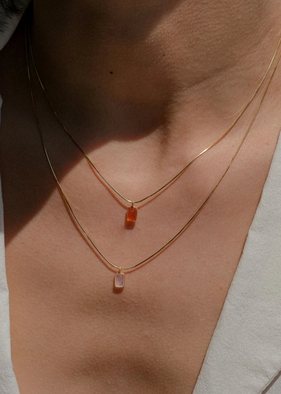 Rose Quartz Flash Necklace