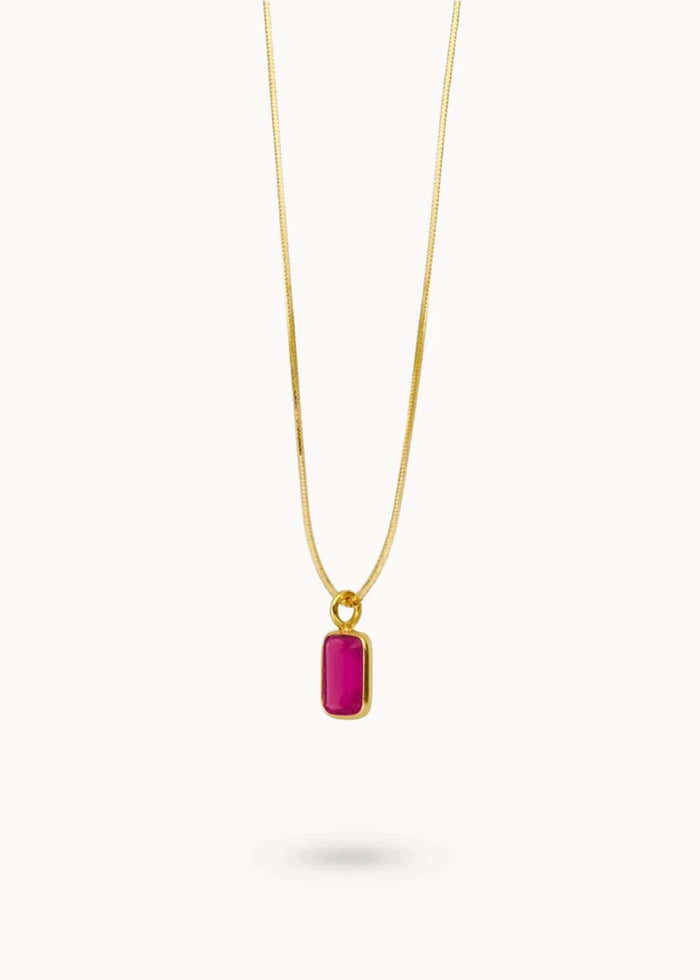 Fuchsia Jade Flash Necklace
