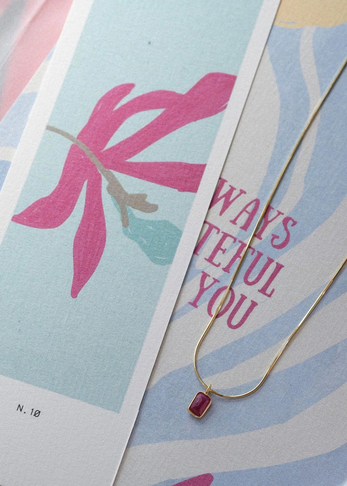 Fuchsia Jade Flash Necklace