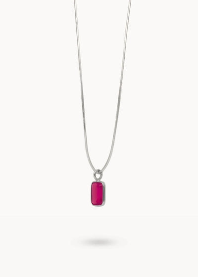 Fuchsia Jade Flash Necklace