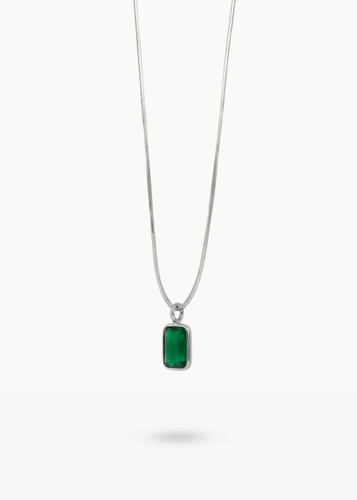 Green Chalcedony Flash Necklace