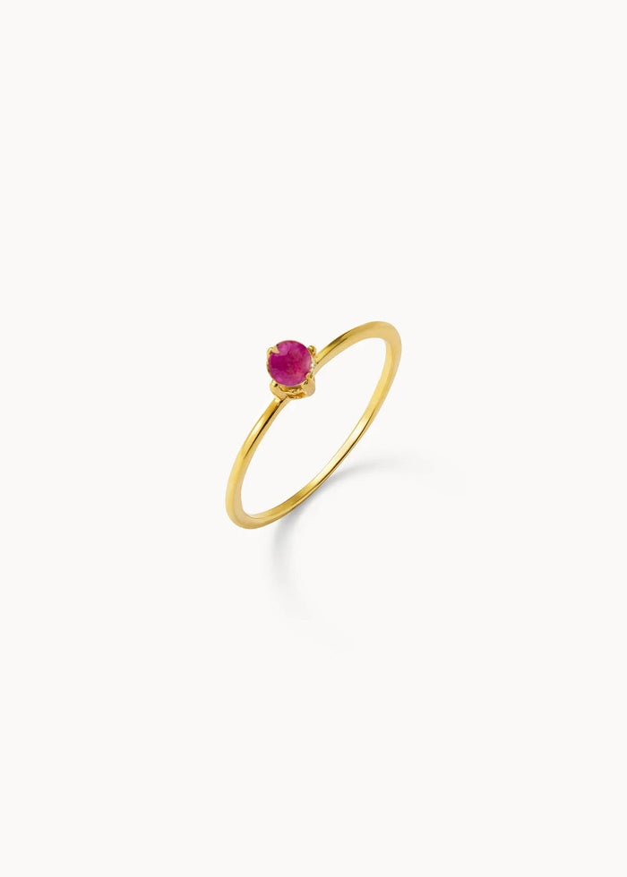 Anillo Calcedonia Fucsia Stone