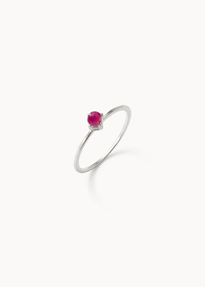 Anillo Calcedonia Fucsia Stone