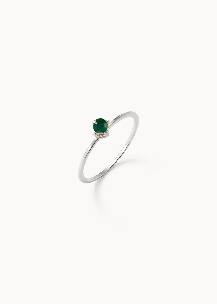 Anillo Calcedonia Verde Stone