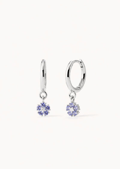 Pendientes Aro Daisy Blue Sky