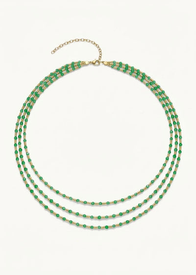 Collar Loto Calcedonia Verde
