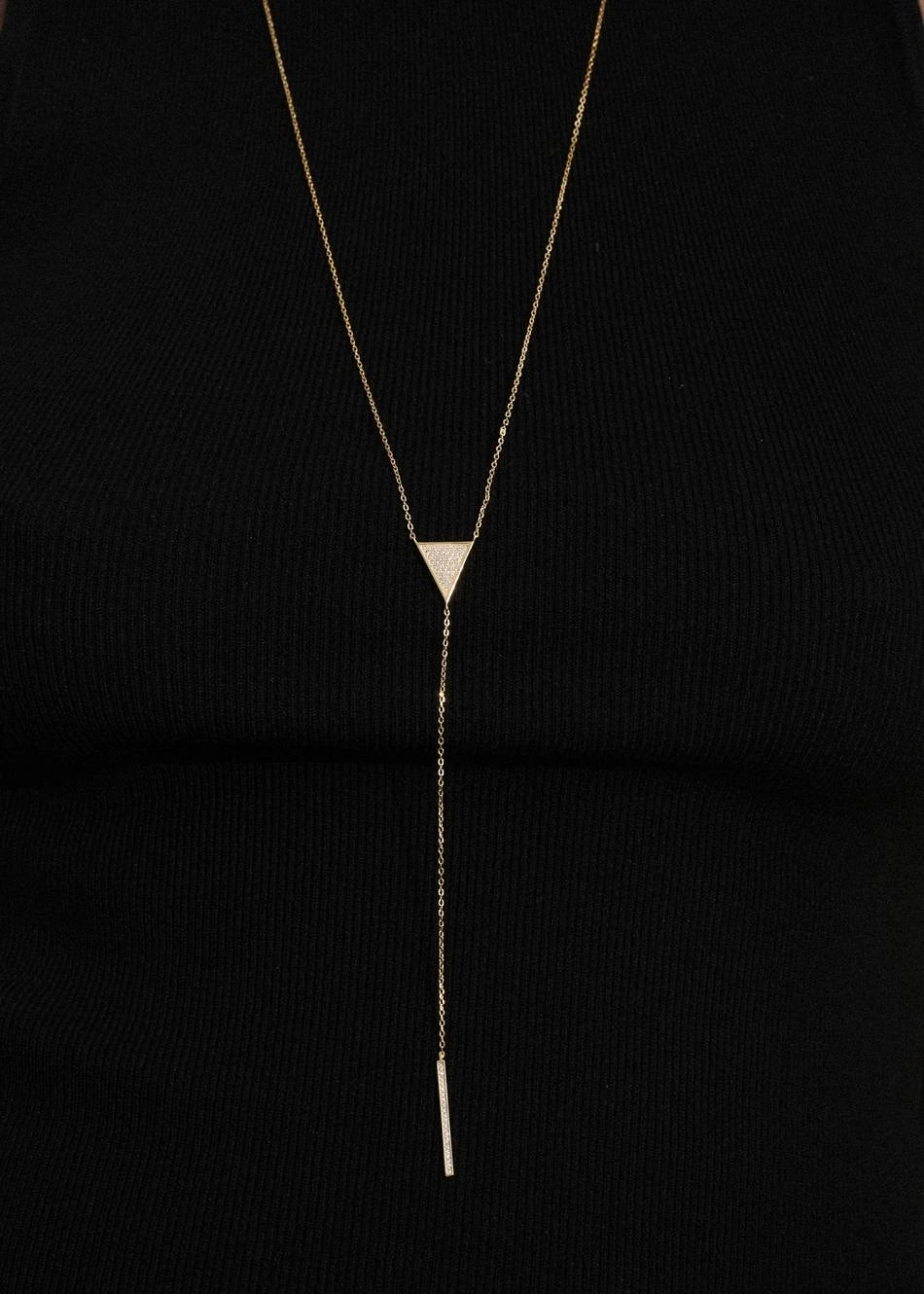 Collar Prisma Drop en oro