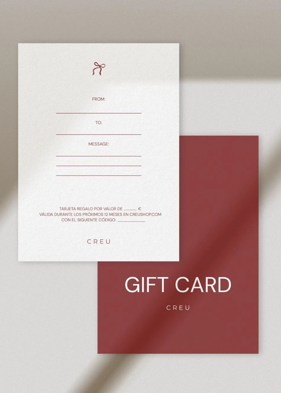 Tarjeta Regalo CREU