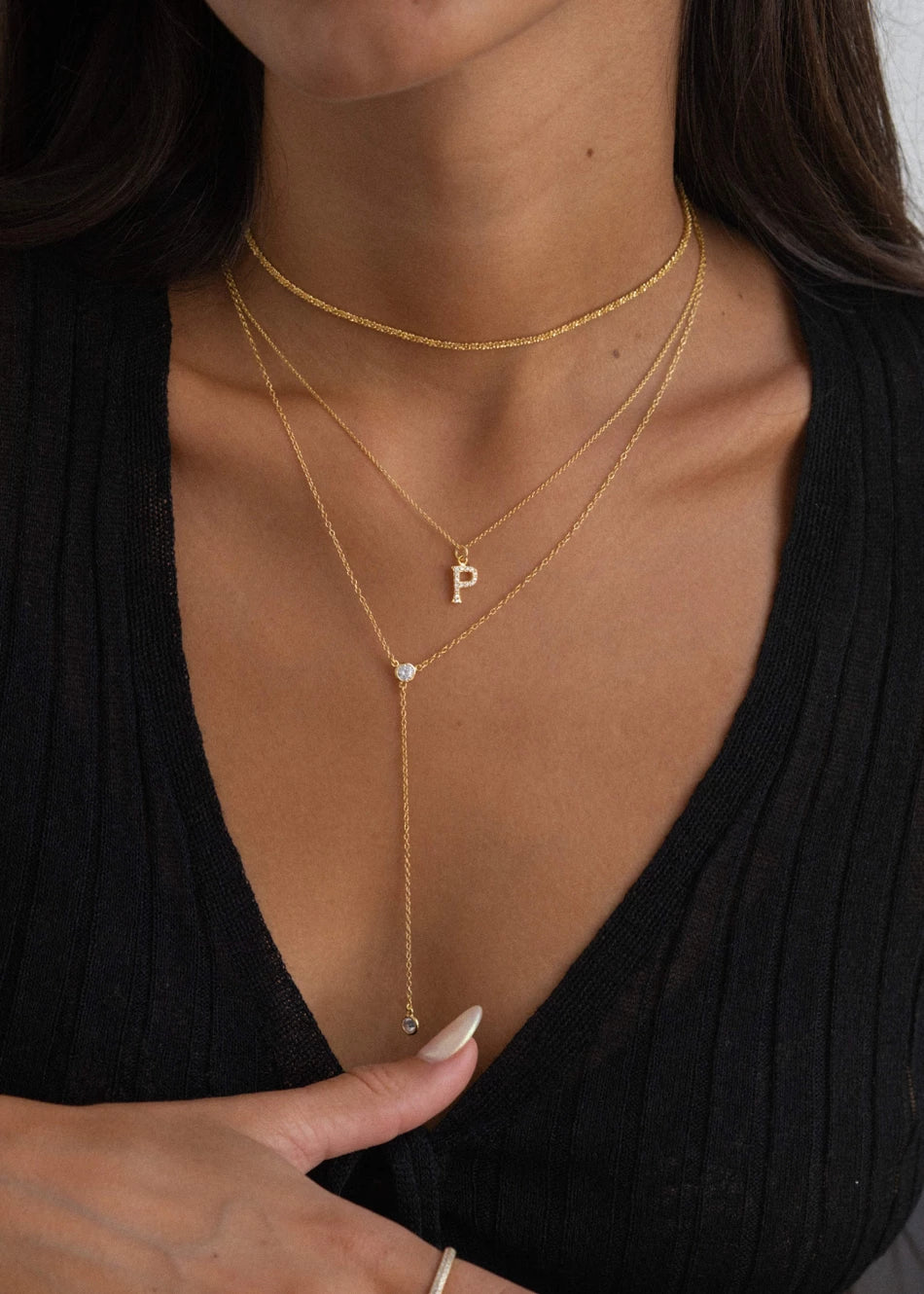 Shiny Drop Necklayer