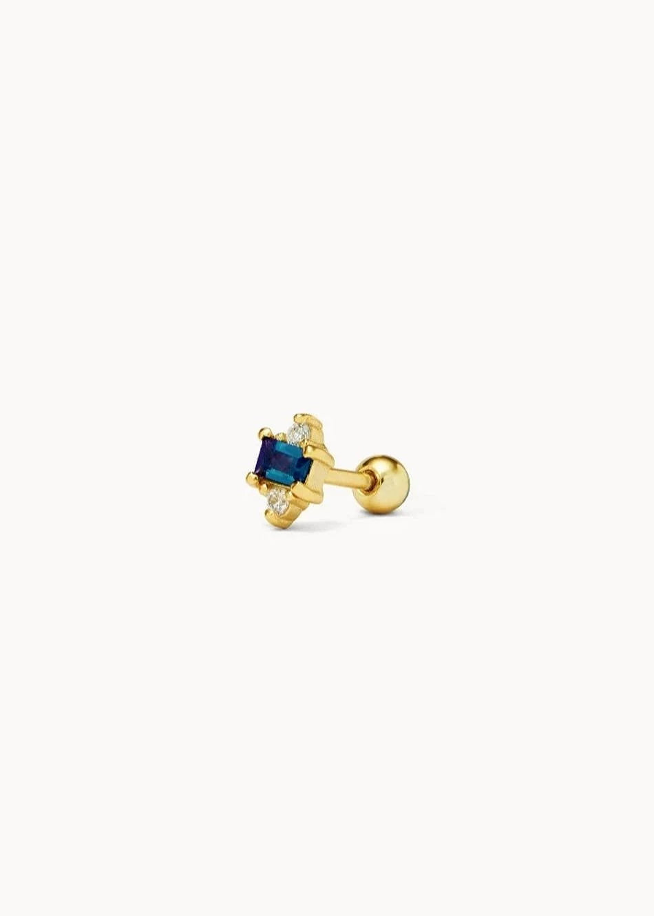Piercing Azul Doble en oro