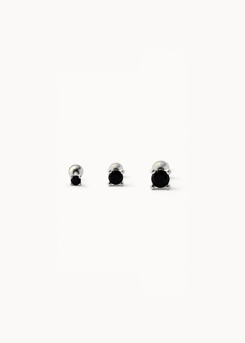 Piercing Brillo Negro en las 3 medidas