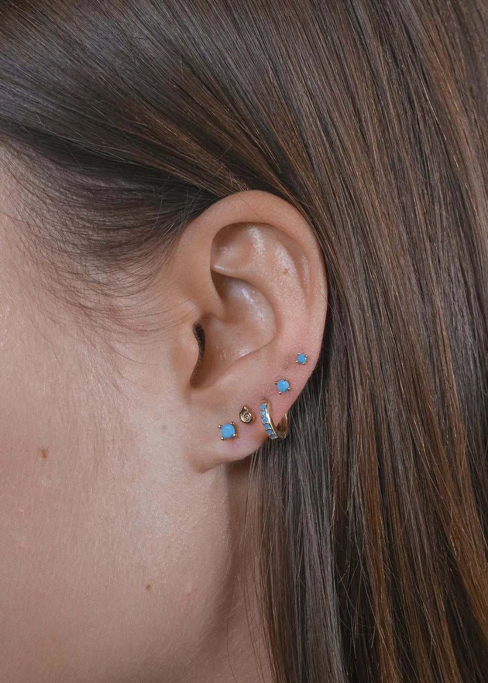 Piercing Brillo Turquesa puesto