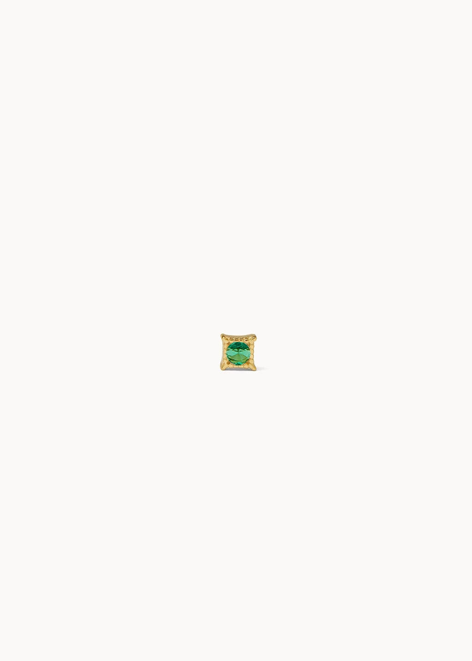 Piercing Green Square en oro