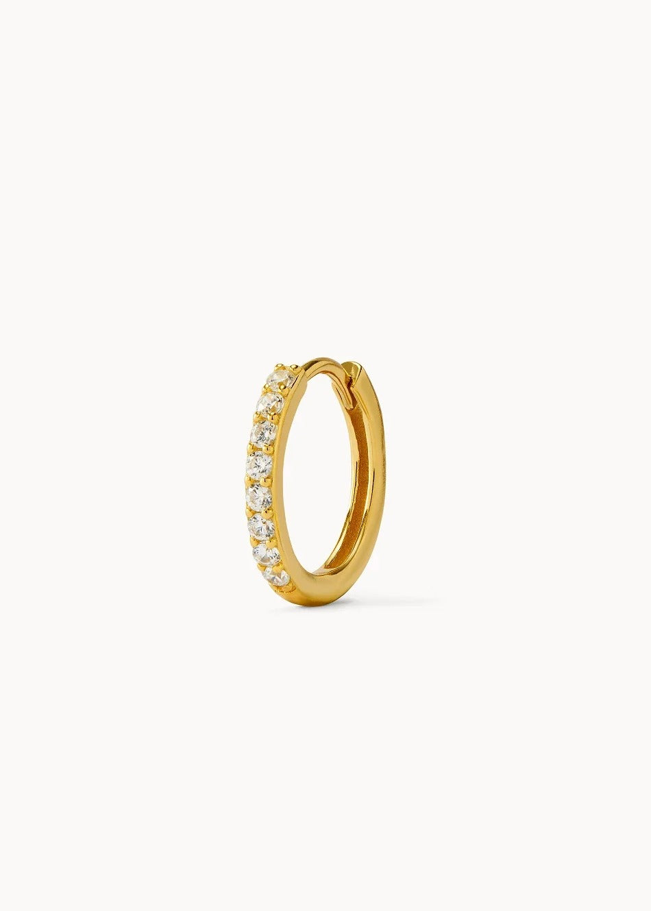 Piercing White Big Hoop oro