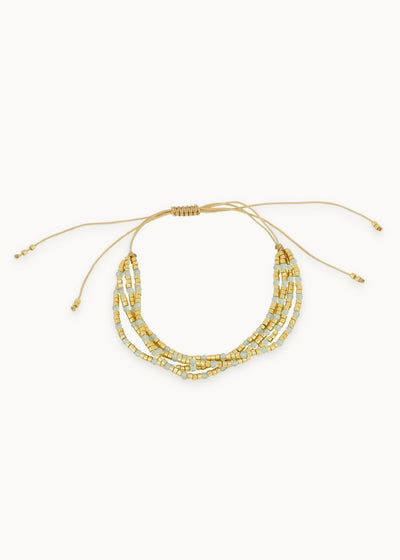 Pulsera Loto Calcedonia Aqua