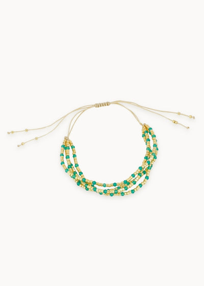 Pulsera Loto Calcedonia Verde